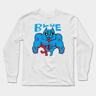 TABCxon #051 Metal Cat Blue Long Sleeve T-Shirt